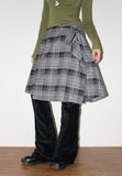 VELVET SHIRRING BOOTCUT PANTS