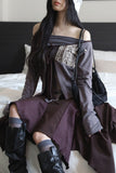 Antique Aru Off-Shoulder Cardigan