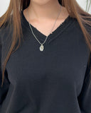 Faren Damaged V-neck Knit