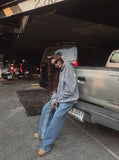 Trackline wide denim pants