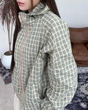 Davi Nylon Check Windbreaker
