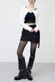 Roteo Unbalance Shirring Brushed Skirt