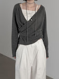 Rael Strap Knit Wrap Cardigan