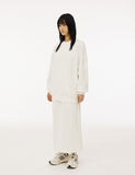 Studio Symbol Cut-Off Sweat Long Skirt