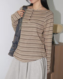 Petz Stripe Half Burton Long Sleeve T-Shirt