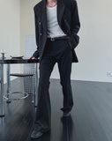 Lips Stripe Bootcut Slacks
