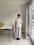 Beku Banding Stripe Lace Long Skirt