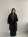 Hven Velvet Stripe Banding Long Skirt