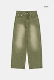 Latte washed regular denim pants