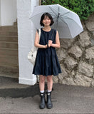 [BAONHAUS] Hilo Dot Color Matching Sleeveless One Piece