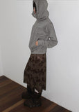 SHIRRING HIGH NECK ZIP-UP