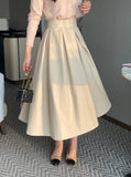 Ruko Banding Pintuck Flare Long Skirt