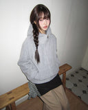 Inu fleece high-neck two-way hooded zip-up