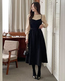 Crea Bustier Flare Long One Piece