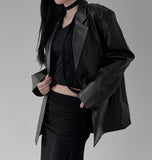 Tuile washed leather jacket