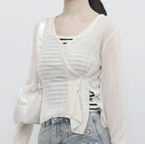 Roiti See-Through Two-Way Cardigan