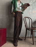 Next 3 pin tuck wide slacks