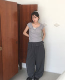 Shud Dot Snap Button Short Sleeve T-Shirt
