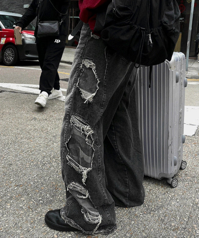 【COSYHARU】Military Camo Wide Denim COSYHARU (コシハル) - ミリタリーカモ ワイドデニム / Military