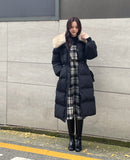 Kyuren Polar Knit Check Bustier One Piece Set (Belt Set)