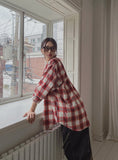 Motsu Loose Fit Checkered Shirt