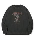 Cupid Cat Raglan Pigment Sweatshirt