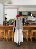 Kyope Dot Tiered Banding Long Skirt