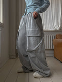 Hack Wide Big Pocket Sweat Cargo Pants