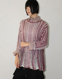 (WOOL) AURA SHEER STRIPE KNIT