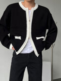 Jay color matching zipper cardigan