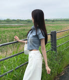 Summer Cool Short Sleeve Denim Slim Jacket