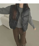High-Neck Matte Padding Vest