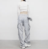 Eoneg Neck Crop Ribbed Cardigan