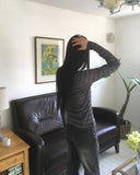 Harit Stripe Button Hooded T-Shirt