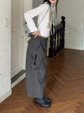 Tilla Linen See-through Color Matching Slim Long Sleeve Hood T-shirt
