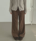 Corduroy Brushed Semi Bootcut Banding Pants