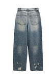 Folded Damage Denim Pants