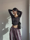 Precky One Shoulder Ribbed Cardigan