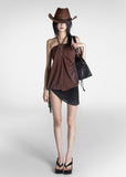 String Mocha Mousse One Piece