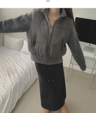 Pong Pong Thick High Neck Slim Knit Padding