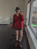 Little V-neck Cable Knit
