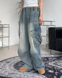 Lind Big Cargo Banding Denim Pants