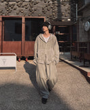 Kale Rail Zipper Hooded Zip-Up