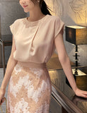 Tier H-line Banding Lace Skirt