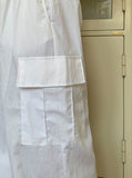 Wet Nylon Cargo Wide Pants