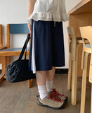 Ganz Color Matching Banding Bermuda Pants
