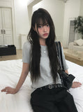 Demp One Shoulder Off Short Sleeve Loose Fit T-Shirt