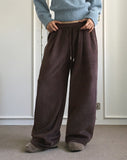 Mirop One-Tuck Fleece Two-Way Wide Pants