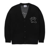 Big Line Bear Smile Knit Cardigan