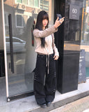 Deo Side Rivet Snap Button Cotton Pants